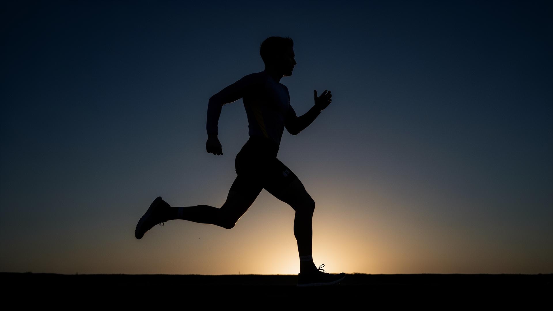 Endurance athlete at dawn